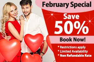 save 50% off valentines special